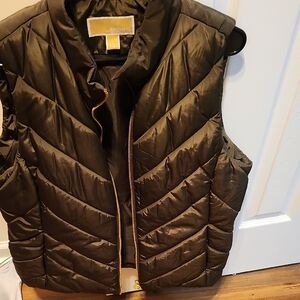 Michael Kors Dark Olive Puffer Vest